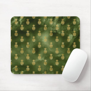 Jungle Green Yellow Pineapple Tropical Fruit Mouse Mat