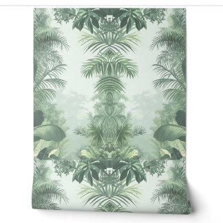 Jungle Grove Tropical Foliage Green Nature Wallpaper