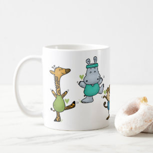 Jungle Gym Exercising Animals Coffee Mug