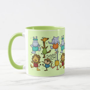 Jungle Gym Exercising Animals Mug