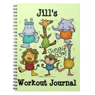 Jungle Gym Exercising Animals Notebook