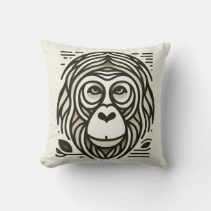 Jungle Harmony: Orangutan-Inspired Cushion