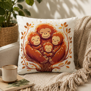 Jungle Harmony: Orangutan-Inspired Cushion