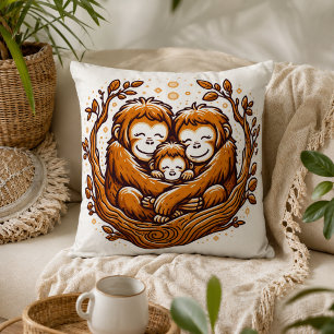 Jungle Harmony: Orangutan-Inspired Cushion