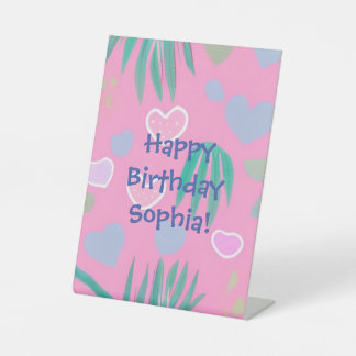 Jungle Hearts  Pedestal Sign