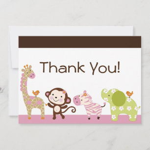 Jungle Jill / Cute Animals Thank You Card