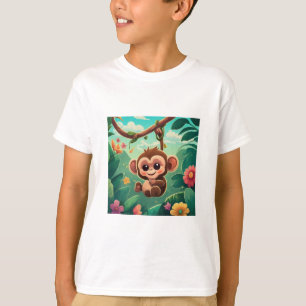 "Jungle Joy: Playful Baby Monkey T-Shirt Collectio