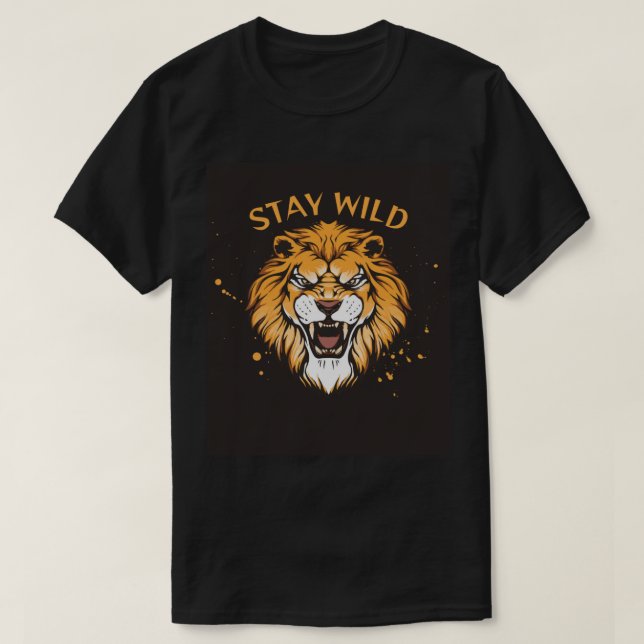 jungle king lion print t shirt (Design Front)
