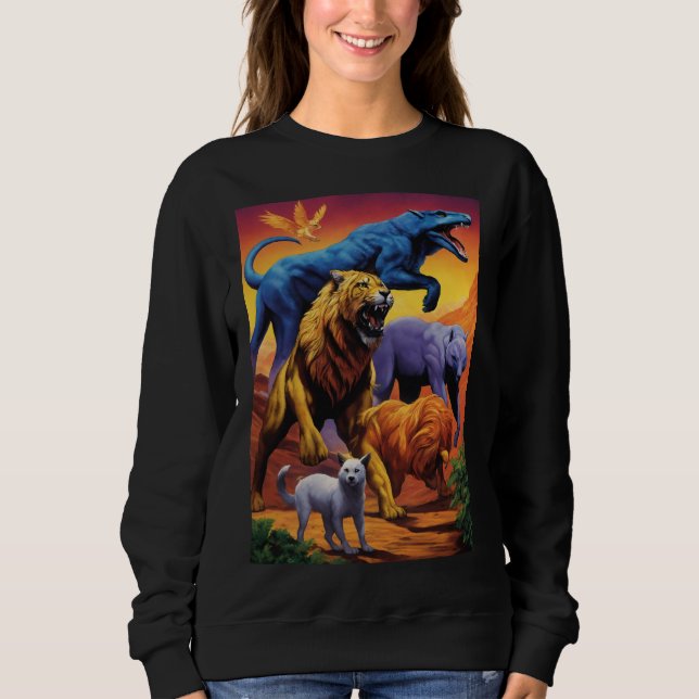 jungle kingdom art sweatshirt (Front)