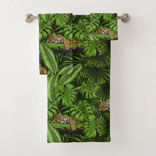 Jungle kitties bath towel set (Insitu)