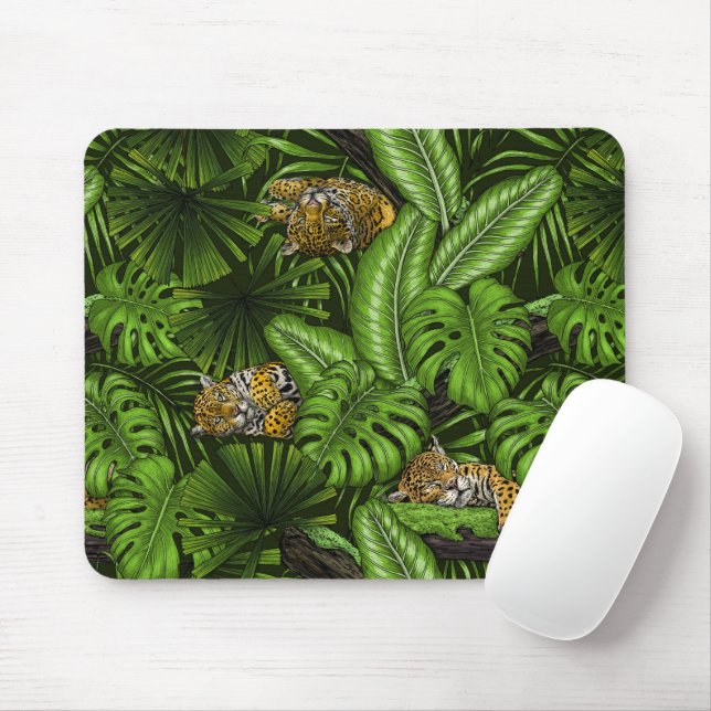 Jungle kitties mouse mat (With Mouse)