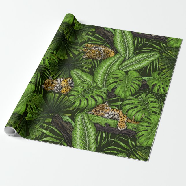 Jungle kitties wrapping paper (Unrolled)