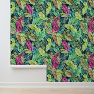 Jungle leaf foliage greenery tropical nature wallpaper