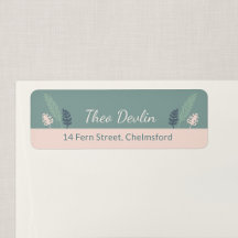 Jungle Leaf Kids Return Address Labels