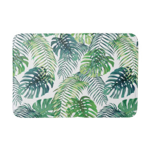 Jungle Leaves Botanical Design Bath Mat