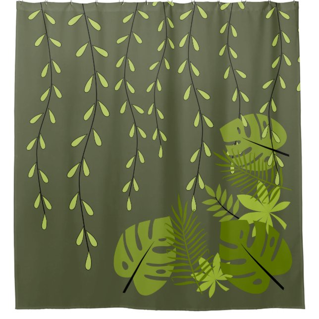 Jungle Leaves  Case-Mate iPhone 14 Pro Max Case Shower Curtain (Front)