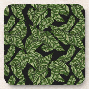 jungle leaves coaster set