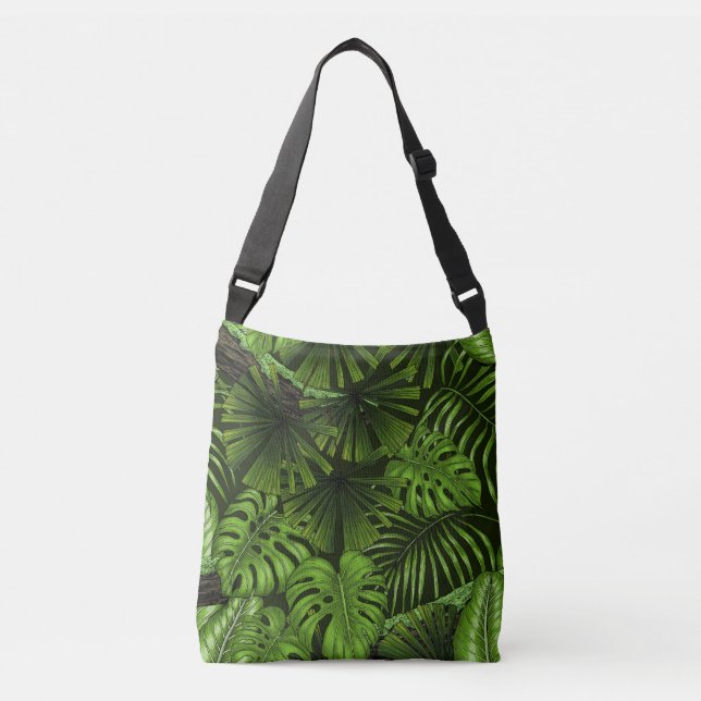 Jungle leaves crossbody bag (Front)