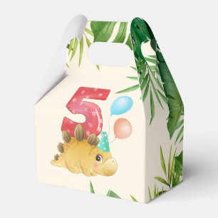 Jungle Leaves Dinosaur 6th Birthday Party Favour B Favour Box