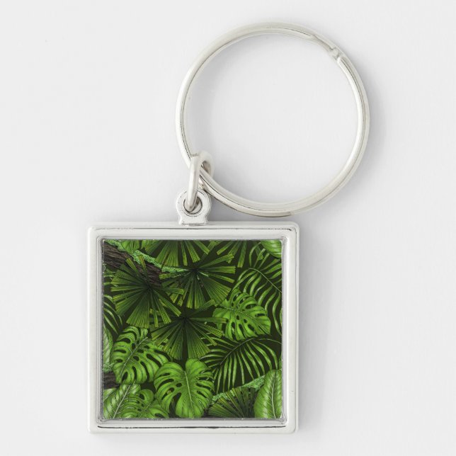 Jungle leaves key ring (Front)