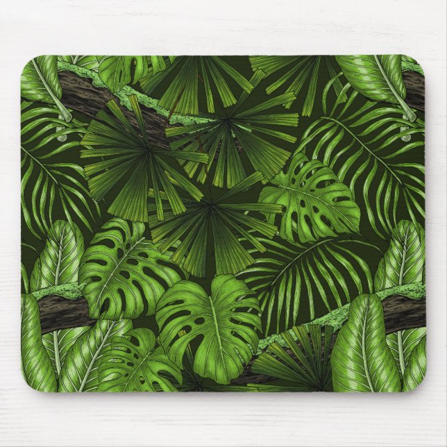 Jungle leaves mouse mat (Front)