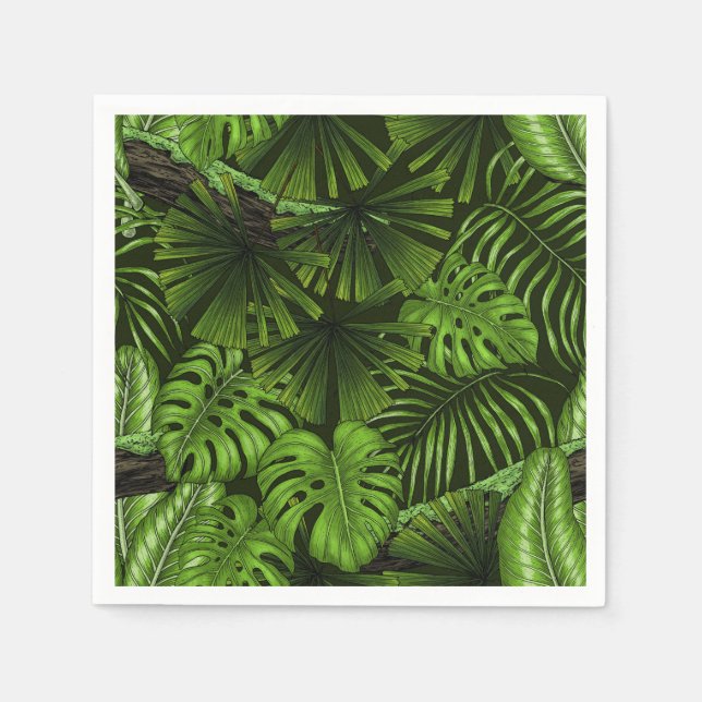 Jungle leaves napkin (Front)