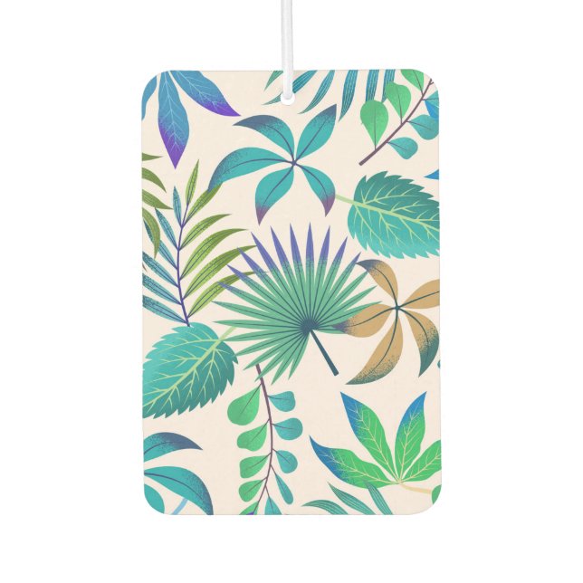 Jungle leaves seamless pattern car air freshener (Front)