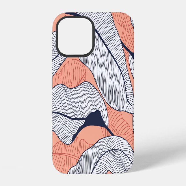 Jungle Leaves Seamless Tropical Pattern iPhone Case (Back)