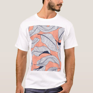 Jungle Leaves Seamless Tropical Pattern T-Shirt