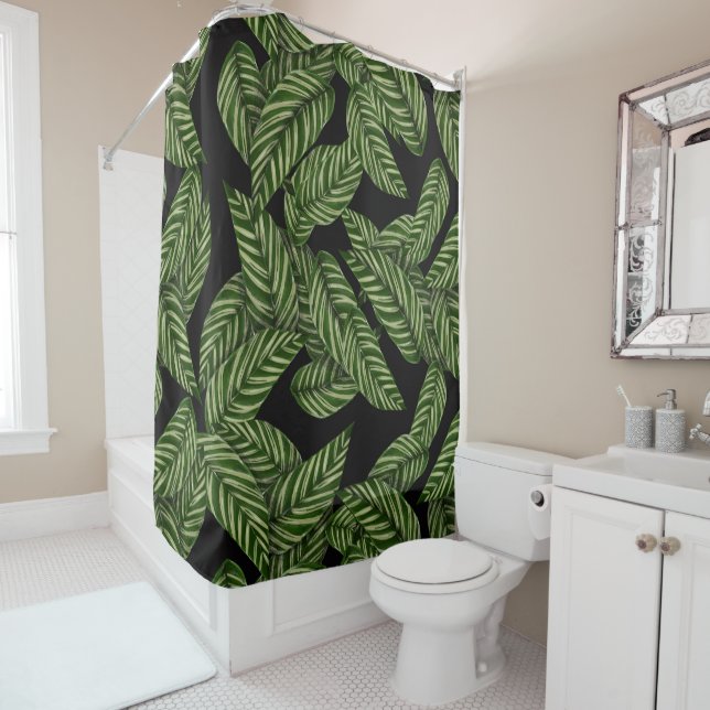 jungle leaves shower curtain (In Situ)