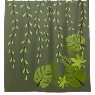 Jungle Leaves Shower Curtain