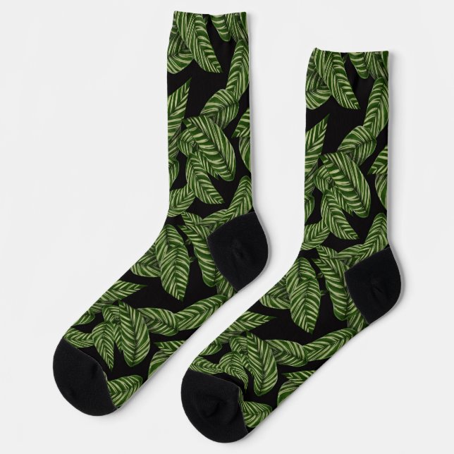 jungle leaves socks (Left)