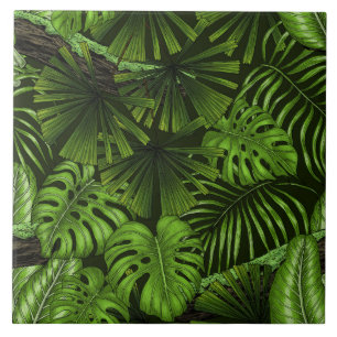 Jungle leaves tile