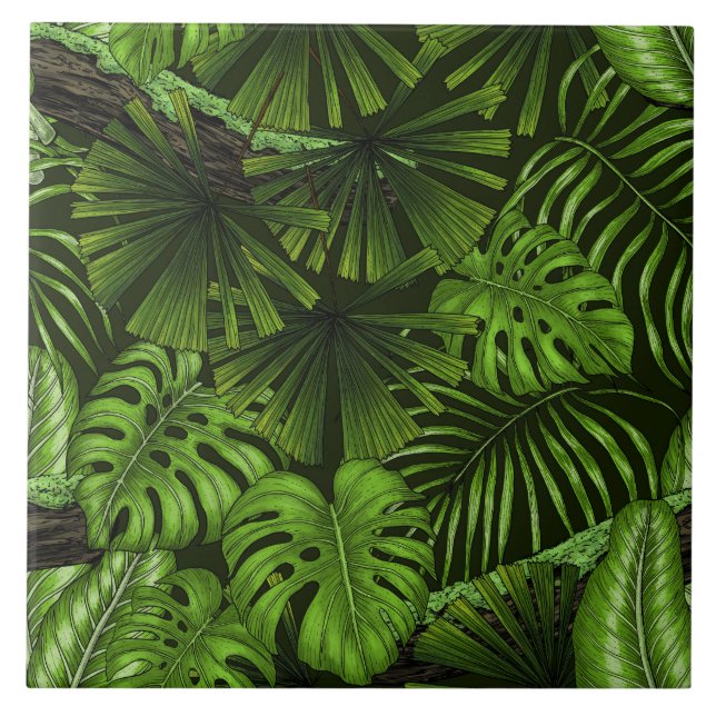 Jungle leaves tile (Front)