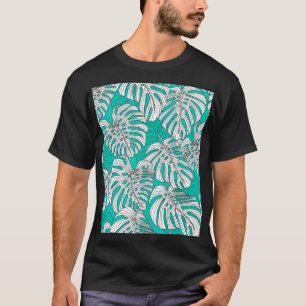 Jungle Leaves Tropical Floral Seamless T-Shirt