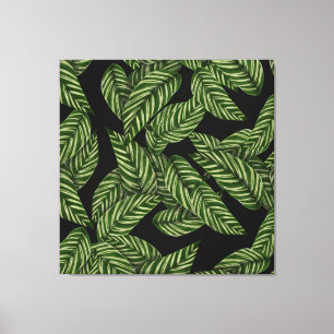 jungle leaves wrapped canvas