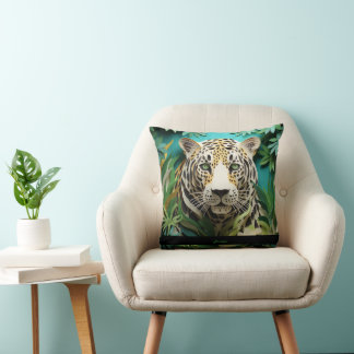 Jungle Leopard Personalised Name Cushion