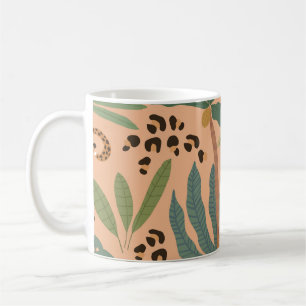 Jungle leopard print: animal seamless pattern. coffee mug