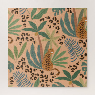 Jungle leopard print: animal seamless pattern. jigsaw puzzle