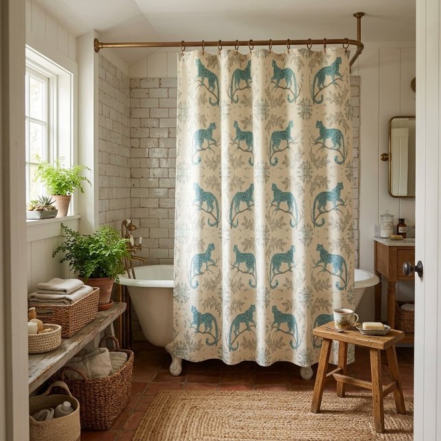 Jungle Leopard  Shower Curtain (Creator Uploaded)