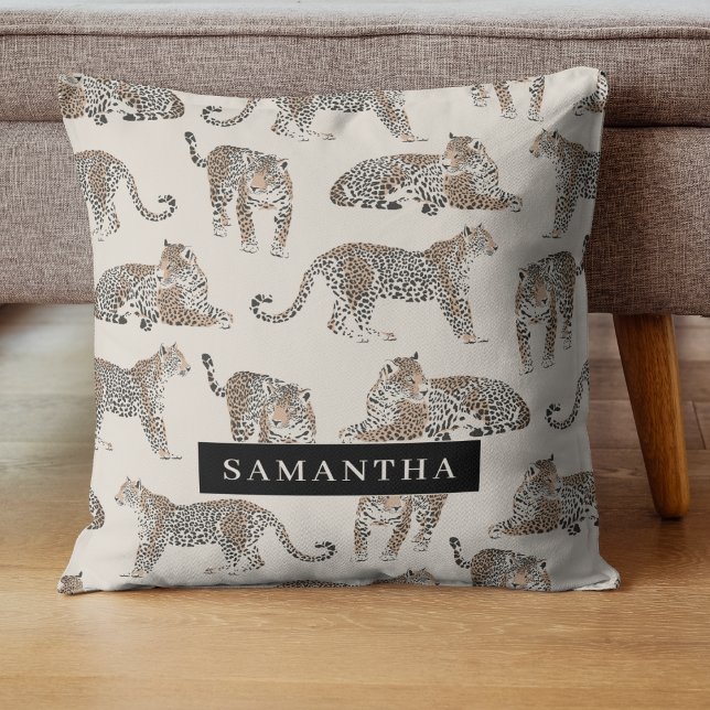 Jungle Leopard Wild Animal Pattern   Cushion (Creator Uploaded)