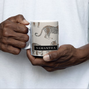 Jungle Leopard Wild Animal Pattern   Two-Tone Coffee Mug