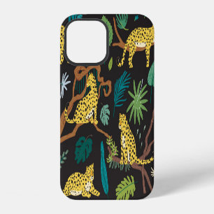 Jungle Leopards: Vintage Wildlife Illustrations iPhone 12 Case