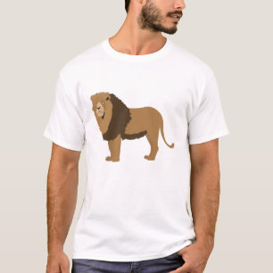 Jungle Lion Animal Illustration T-Shirt