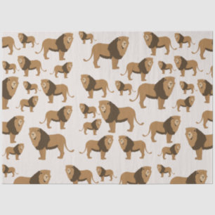 Jungle Lion Animal Pattern  Tissue Paper