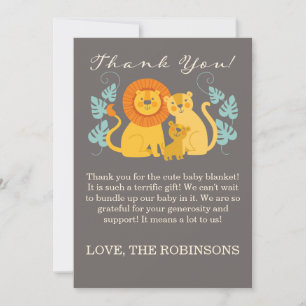 Jungle Lion Thank You Card