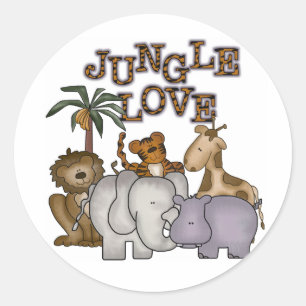 Jungle Love Classic Round Sticker