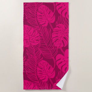 Jungle luxe - tropical pattern beach towel