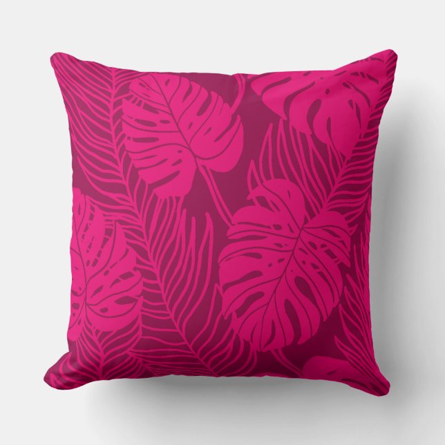 Jungle luxe - tropical pattern cushion (Front)