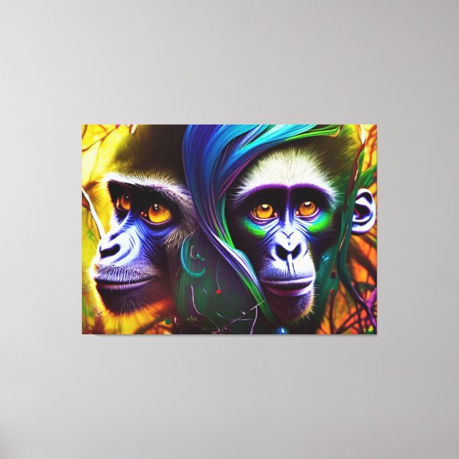 Jungle Monkey Canvas Print (Front)